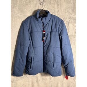 Soybu Mens Puffer Jacket Blue Insulated Full Zip Coat Medium NEW 1697915